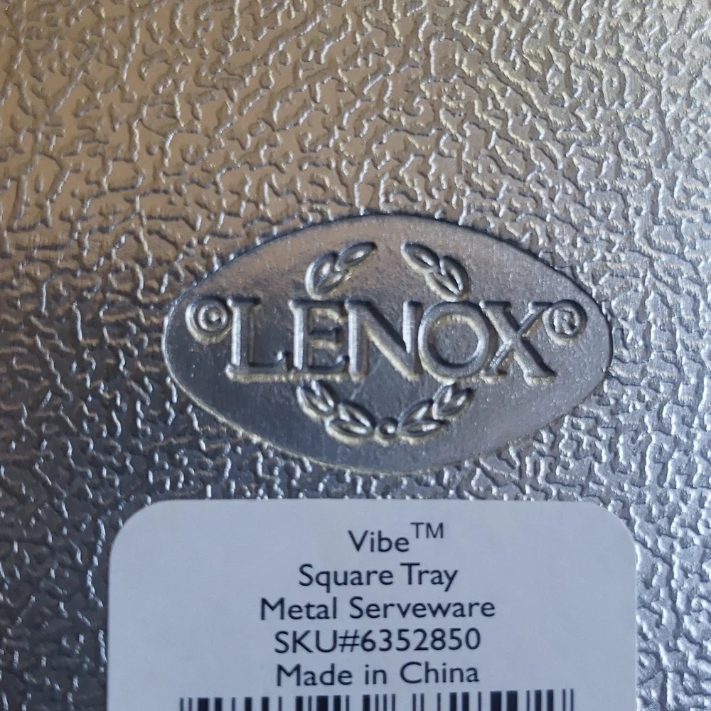 Lenox Vibe Square Metal Serveware Plate